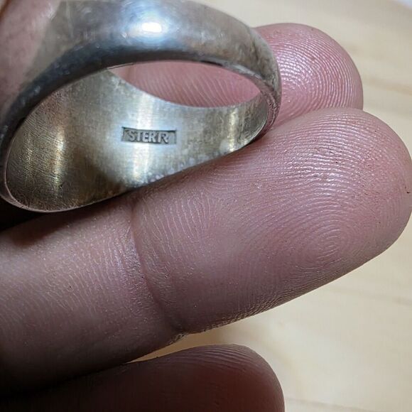 Ford Motors 30th Anniversary Sterling Silver Onyx Award Signet Ring Size 11 16G - Picture 6 of 9